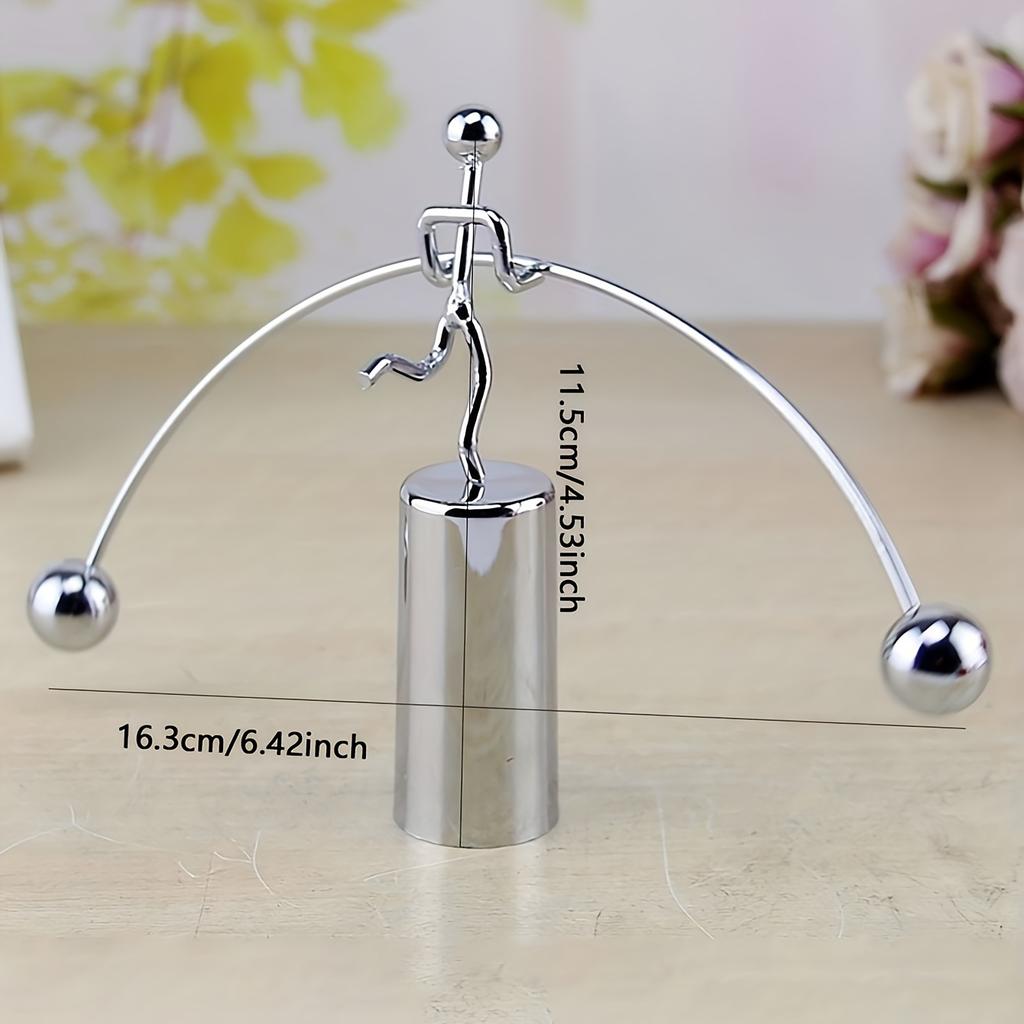 1pc-Steel Balanced Weightlifting Art Decompression Home Office Accessories Balance Ball Swinging Weightlifting Little Iron Man