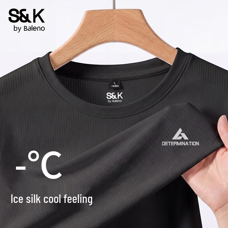 Baleno SK Men s Ice Silk Loose-Fit Short Sleeve T-Shirt 5XL