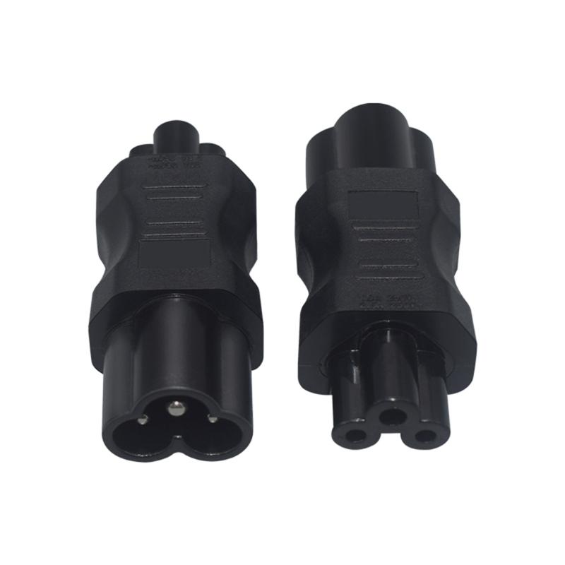 IEC320 C6 to IEC320 C5 Power Male to Female Socket Adapter Computer Power Supply Plugs Connectors for Laptop