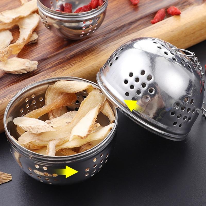 Stainless Steels Teas Infuser with Rope Chain Teapot Teas Filter Teas Leaves Spices Ball Strainer Loose Leaves Spices Strainer