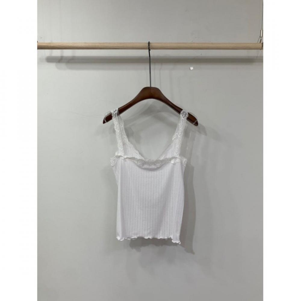 C S In The Room SleeveleSS ShirrIng punChIng T ShirT 3Color