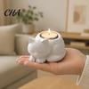 Cartoon Style Candle Stand Cat Holder, Lying Flower Pot for Succulents, Kitten Mini Resin Planter Storage Jar Jar, Creative Animal Home Office Desktop