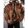 Autumn Men'S Leopard Print Hoodie 3D Printing Long Sleeve Pullover Casual Streetwear Cartoon Character Hoodie Man Hoodie