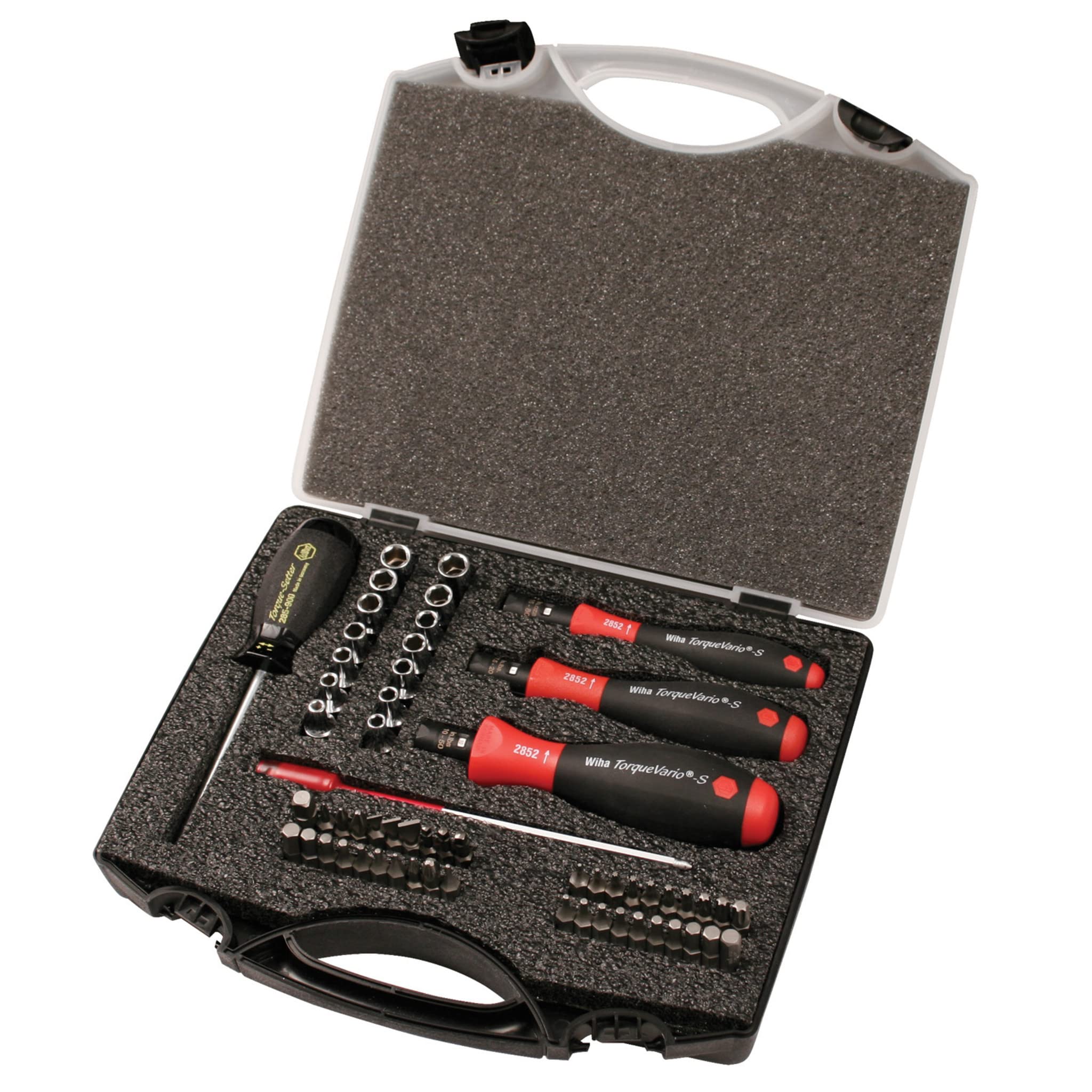 

Wiha 28589 Torque Control Set, Accurate Torque 1 to 50 Inch-Pounds, 59 Piece