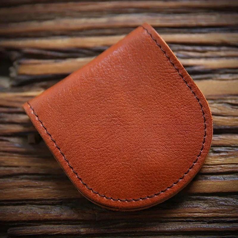 1 Pc Women's Small Genuine Leather Coin Wallet Children Mini Purses Hasp Money Clip Clutch Hobo Bags Gift Pouch New Manual Craft