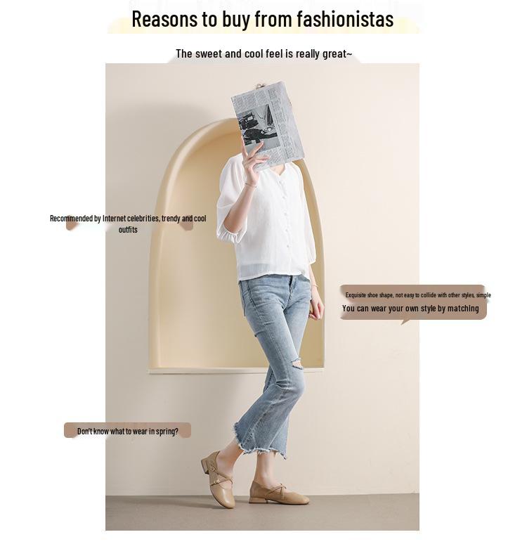 Mary Jane Thick-Soled Chunky Heel Round Toe Shoes - Women's 2023 Spring Collection, Soft-Soled, Plus Size Available.