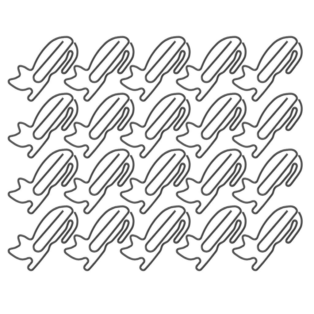 30PCS Plastic Coated Wire Paperclip Bookmark Clip File Business Card Holder Office Supplies