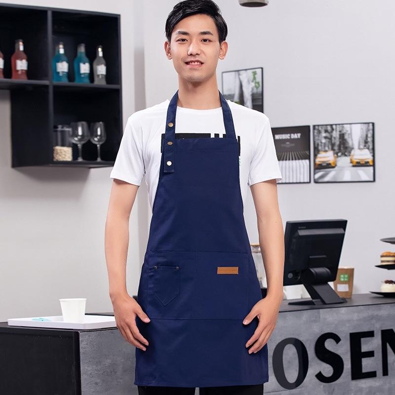 Waterproof Kitchen Apron Perfessional Kitchen Apron Restaurant Shop Waiter Work Uniform Women/Men With Pockets Cleaning Pinafore