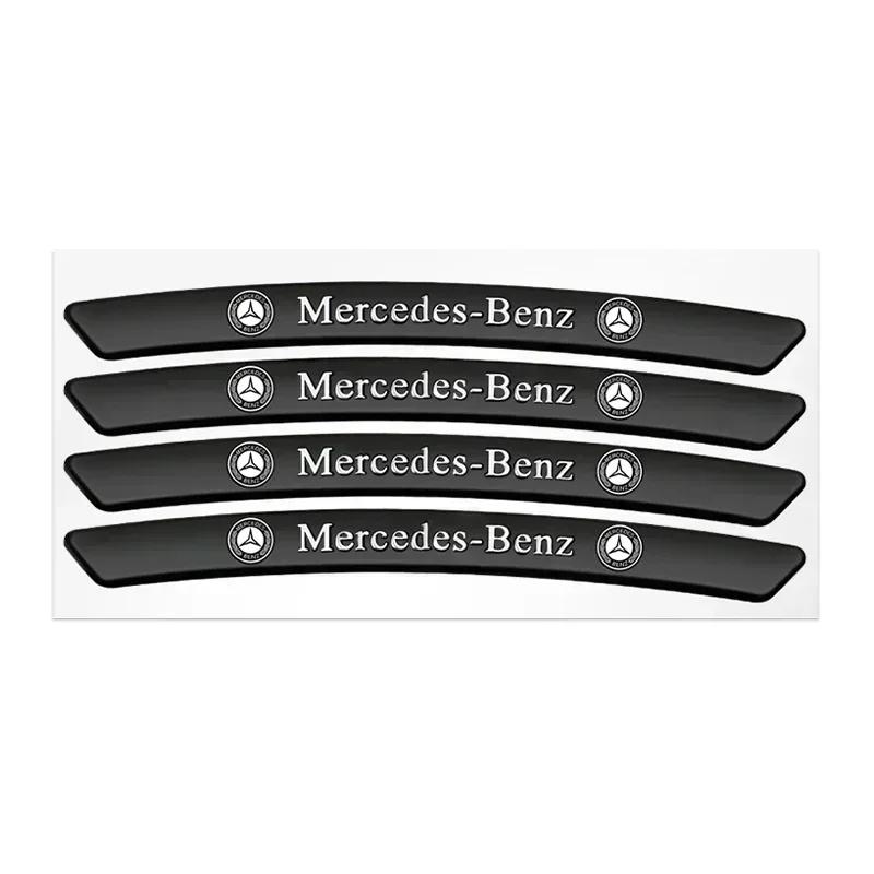 AXX2 3D Aluminum Car Styling Wheel Rim Sticker Car Refit Accessorie For Mercedes Benz AMG A B R G Class GLK GLA CLA GLB GLC C200 E200