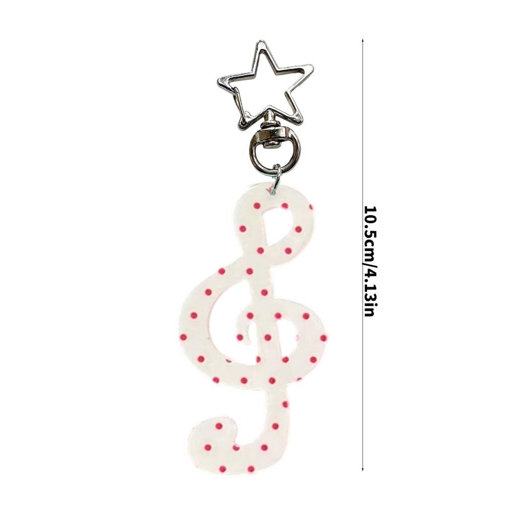 Music Note Keychain For Keys Bags Backpacks Acrylic Alloy Design Lightweight Portable Gift For Musicians Music Lovers