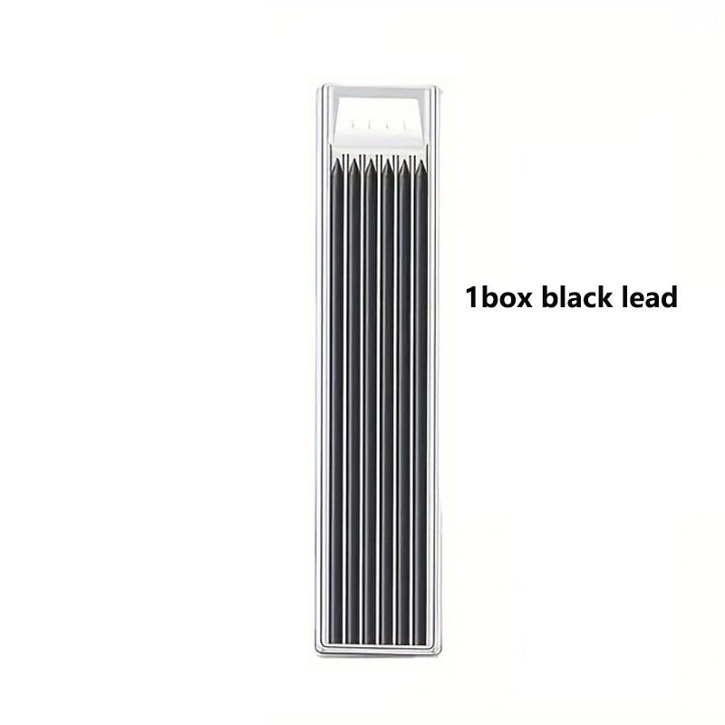 5 Colors 2.8mm Solid Woodworking Mechanical Pencil with Pen Cover 2B Black Yellow Red Lead Long Headed Carpenter Marking Pencil