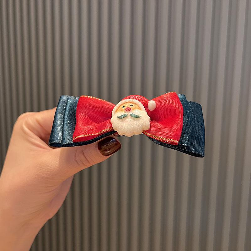 Korean Double-Layer Bow Bell Hairpin - Christmas Princess Hair Accessory for Girls