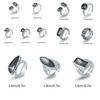 Minimalist Rhinestone Open Ring For Women Korean Fashion Geometry Adjustable Knuckle Ring Party Jewelry Lady Gift