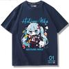 Anime di seconda dimensione Hatsune Miku tendenza moda nuova maglietta di cotone a maniche corte unisex