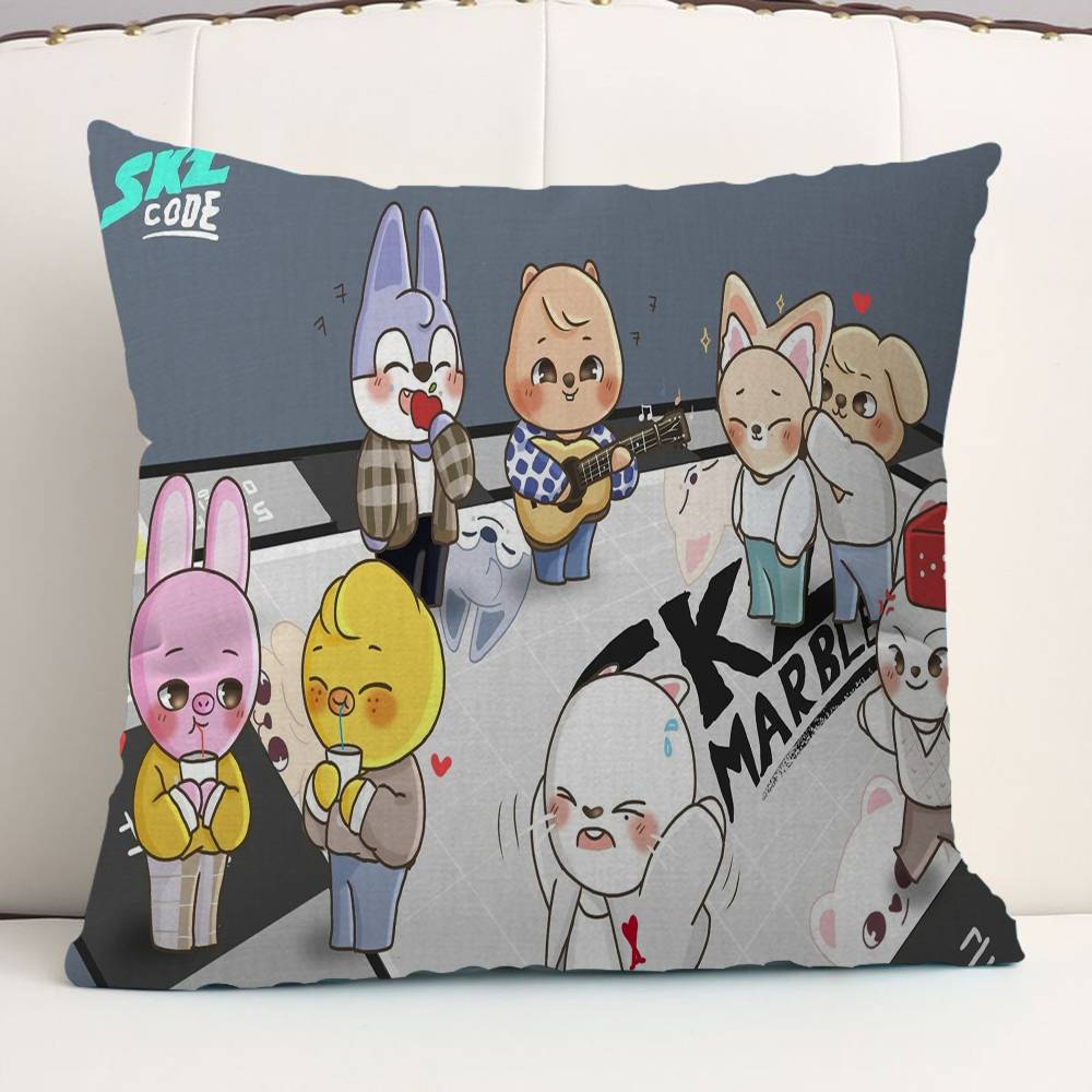 Kpop S-Stray K-Kids S-Skzoo Personalized Pillow Dust Cover Bedroom Kids Party Decoration Pillowcase Birthday Children Gift