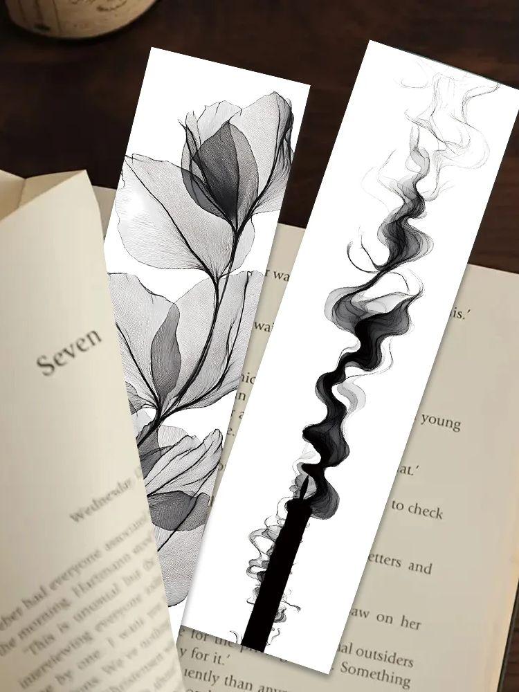 32pcs, Black and White Minimalist Line Bookmarks for Teachers, Readers and Book Lovers, Bookmarks, Gifts, Parties, Birthdays