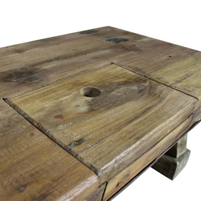 VidaXL Table basse Bois de récupération massif 90 x 50 x 35 cm