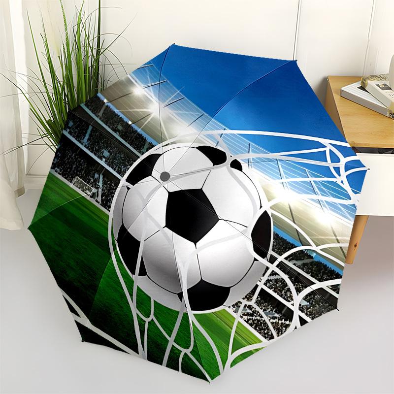 

Soccer Ball Goal Automatic Folding Umbrella Compact 8 rib Design, Unique Style, Suitable for Everyday Outdoor Use, Perfect Gift for Friends
