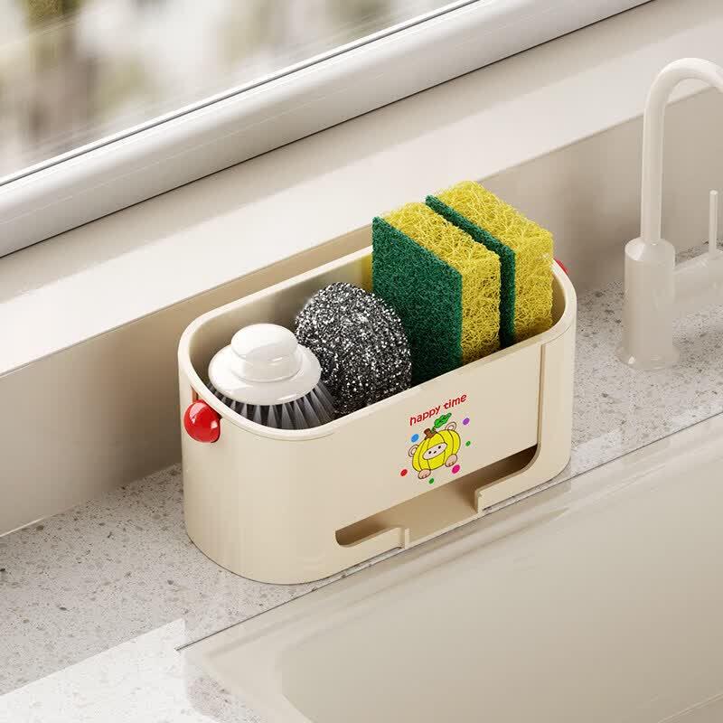 Qiewei Kitchen Countertop Sink Organizer with Drainer