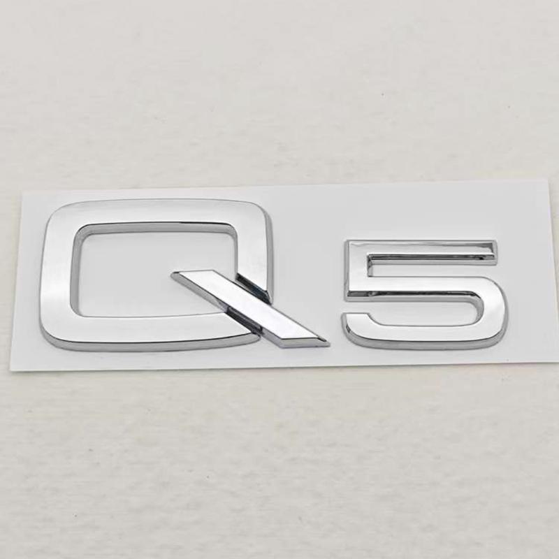 3D ABS Araba Harfleri Logo A5 Q5 Arka Bagaj Rozeti Çıkartma Amblem Çıkartmaları Audi Q5 A5 İçin Oto Kuyruk Aksesuarları