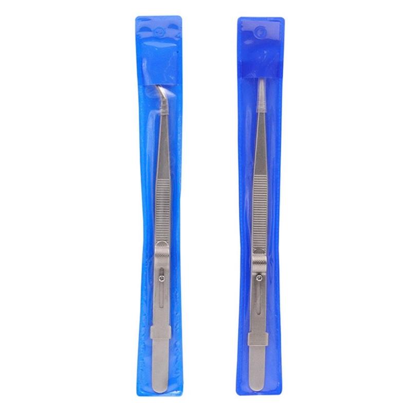 Precisions Jewelry Stainless Steel Tweezers for Gems High Precisions Tweezers Stainless Steel Bending Tip Needle Tweezer
