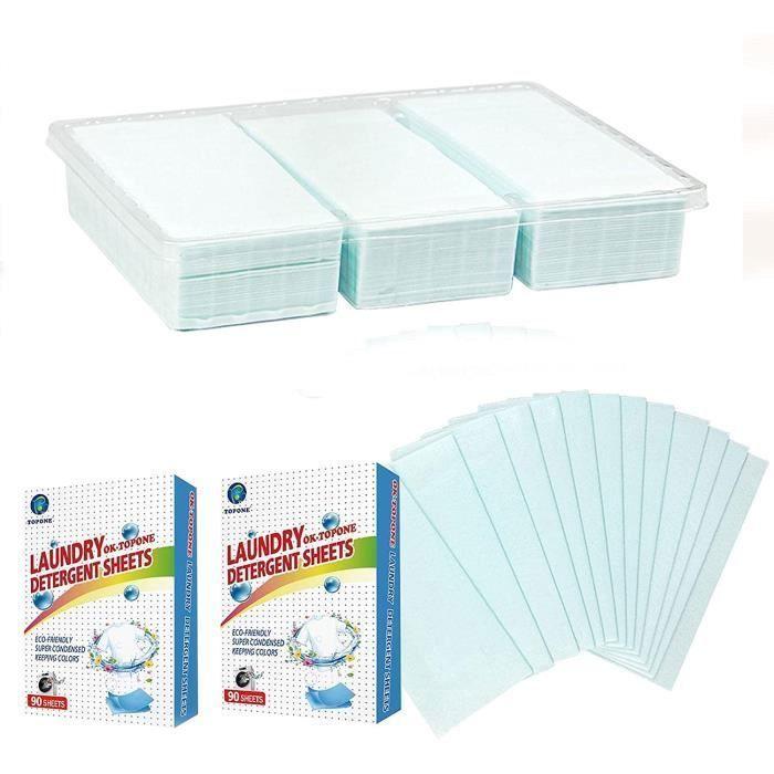 Feuilles de détergent à lessive concentré180 pièces Feuilles de détergent à lessive sans Liquide Bandes de détergent à less-keeper