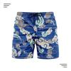 Mens Quick-Dry Beach Shorts With Digital Print Loose Fit Vacation Travel Sports