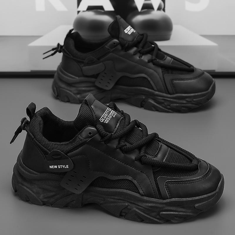 

Популярные кроссовки для пап 2024 осень новинка корейская версия ретро тренд дышащая сетка универсальные удобные спортивные и повседневные туфли 44 чёрный