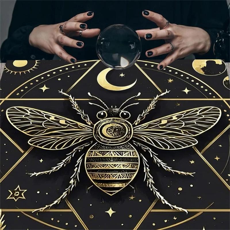 Butterfly Star Pattern Tarots Card Tablecloth Altars Cloth Altars Cloth Divinations Card Table Cloth Tapestry Easy Use