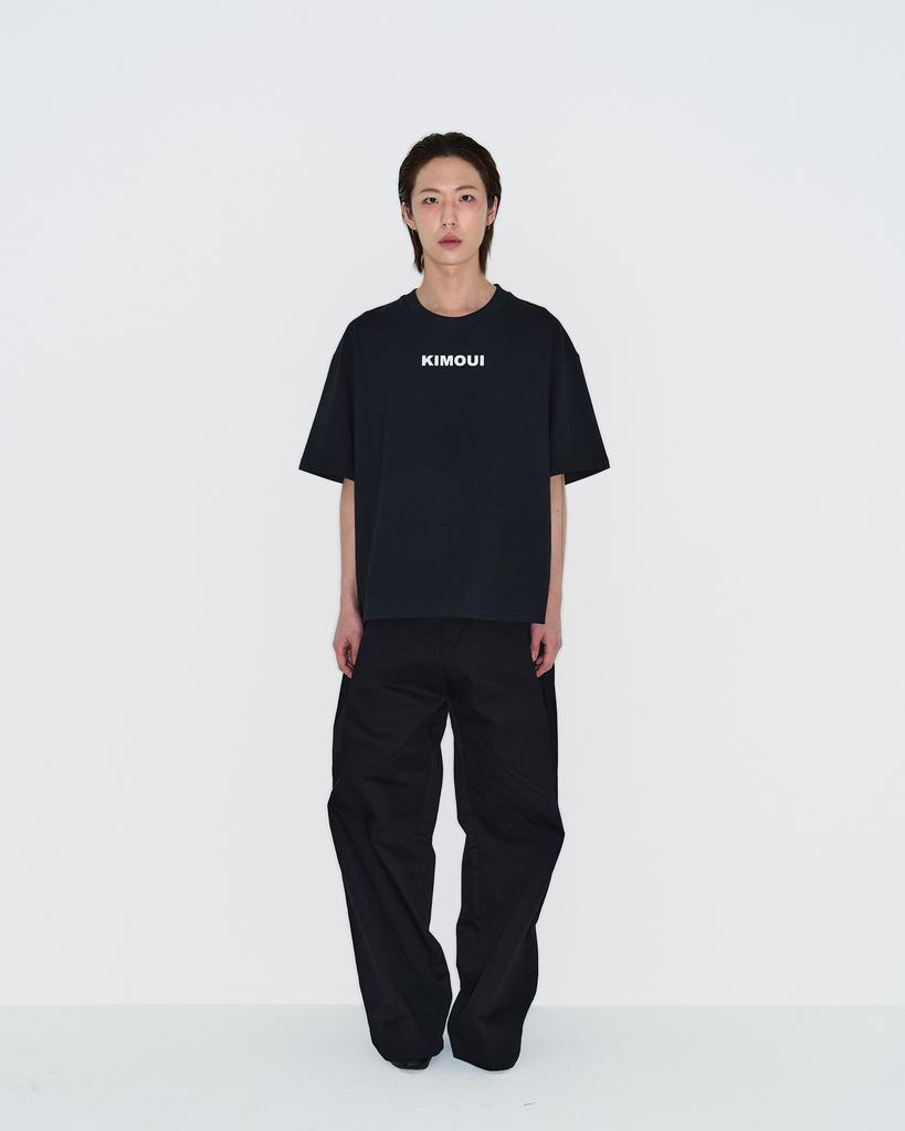 Kimoui Logo Print T-Shirt (Black)