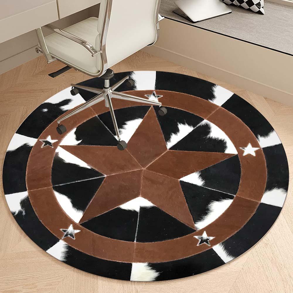 Pentagram Round Rug Suitable For Office Reception Office Chair Protection Carpet And Also Suitable For Gifts To Relatives And Friends