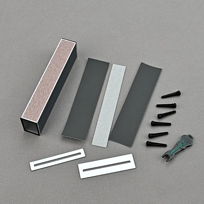 Guitar Fret Leveler Beam Leveling Bar, Fingerboard Guard Protector, Sanding Paper Guitar Fingerboard Luthier Tools Set