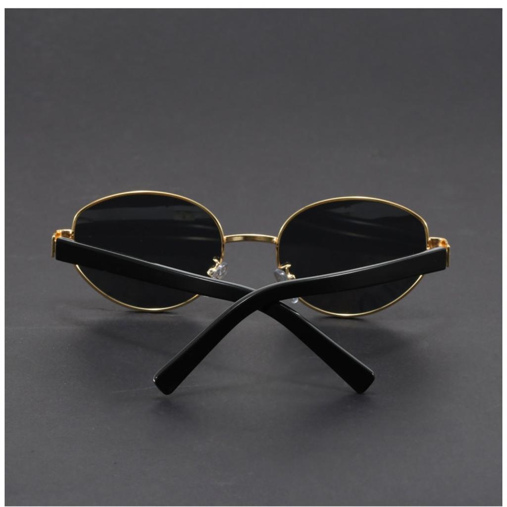 Retro Owalne Okulary Przeciwsłoneczne Damskie Modne Metalowe Okulary Słoneczne Męskie Outdoor Stylowe Dekoracyjne Osłona Przeciwsłoneczna Okulary UV400 Luksusowa Marka Design Jakość