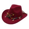 Hot-Selling Western Cowboy Hat Ethnic Style Stage Hat Warped Edge Fedora Hat British European And American Style
