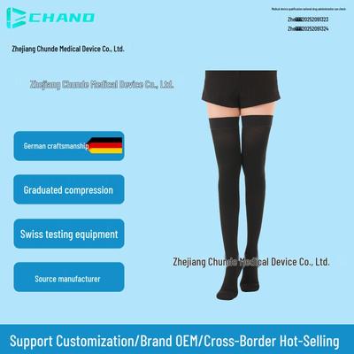First & Second Class Gradient Compression Calf Socks - Anti-Varicose, Elastic & Long
