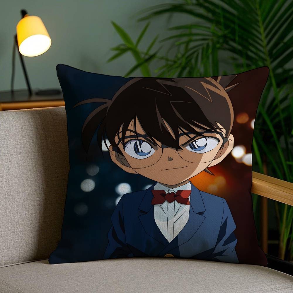 D-Detective C-Conan Pillow Case Anti-Dustmite Invisible Zipper Sofa Bed