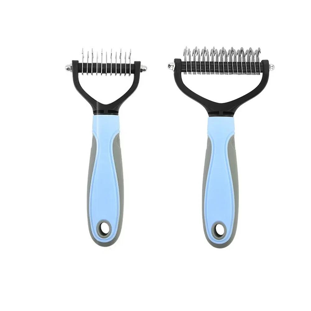 Professional Pet Deshedding Brush Dog Cat Grooming Tool Hair Fur Remover Undercoat Knot Cutter Comb for Puppy Shedding Supplies