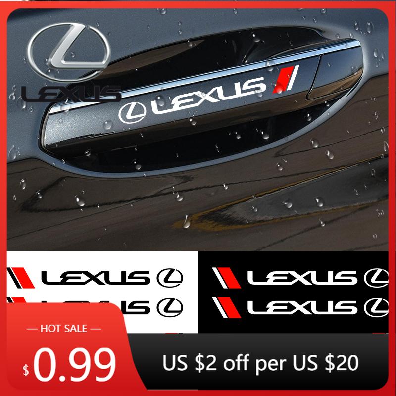 Interior Stickers 4pcs Vinyl Car Door Handle Mirror Wiper Stickers Decal Styling For Lexus F SPORT GS GX IS LS LX CT LC RC LBX N