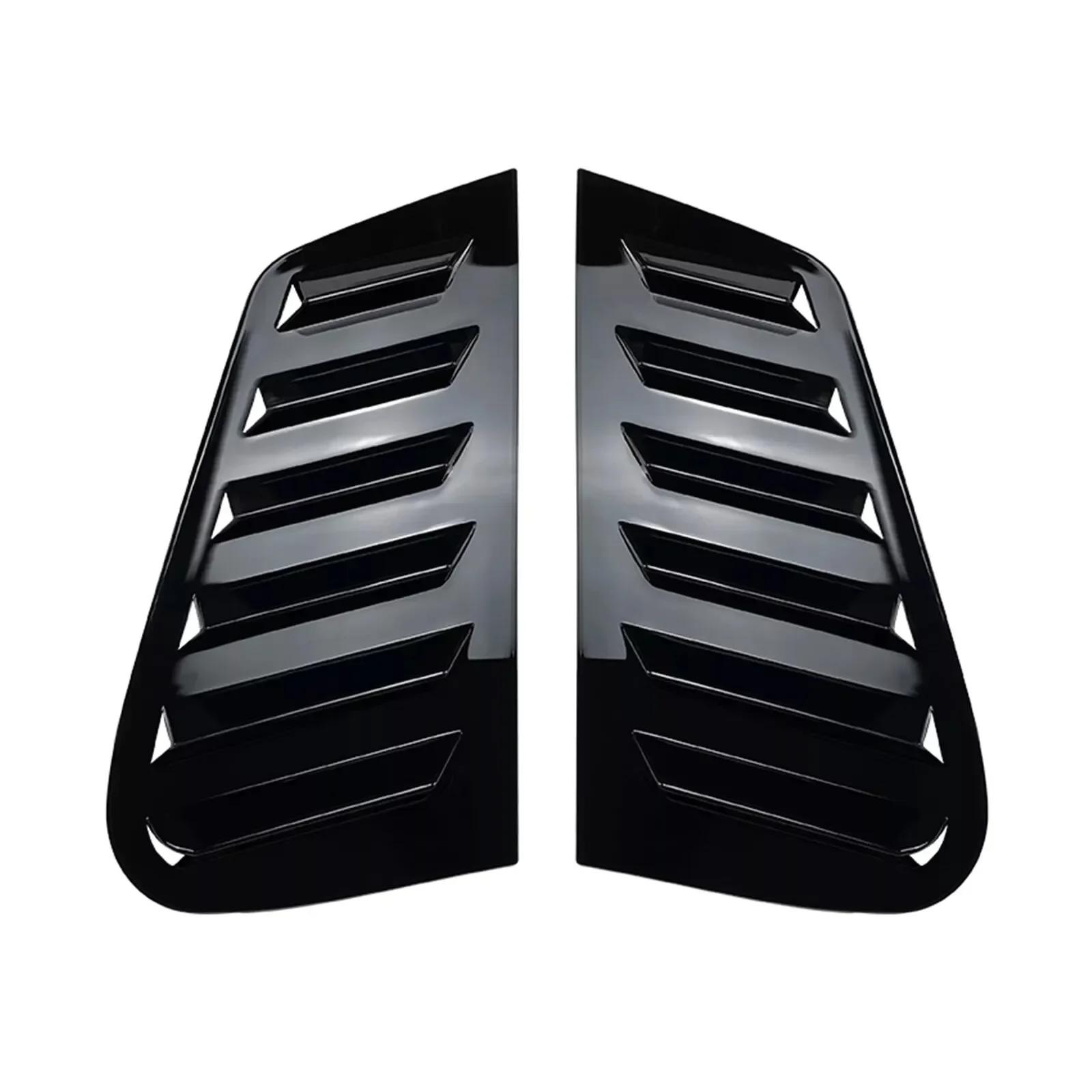 

For Volkswagen VW Polo 5-Door Hatchback MK4 9N 2002-2008 Car Rear Window Louver Shutter Cover Side Vent Trim Windshield Cover Gloss Black