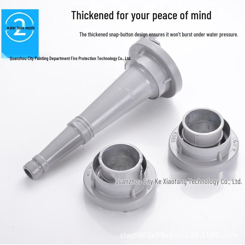 2\" & 2.5\" Aluminum Fire Hose Nozzle with Couplers & Clamps, Pressure Resistant, Universal Fit