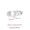 Elegant DIY Pearl Ring Setting for Women - Fits 8-9mm Beads and Stones
