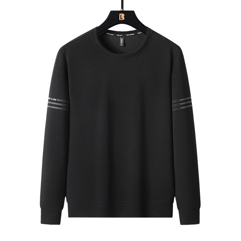 Men's Air Cotton Plus Size Long Sleeve Round Neck Hoodie for Spring and Autumn Casual Running Sportswear