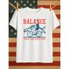 European Sizes Men'S Vintage Motorcycle & Balance Today Graphic T-Shirt - Casual Round Neck Short Sleeve Tee with Retro Motorcycle Design