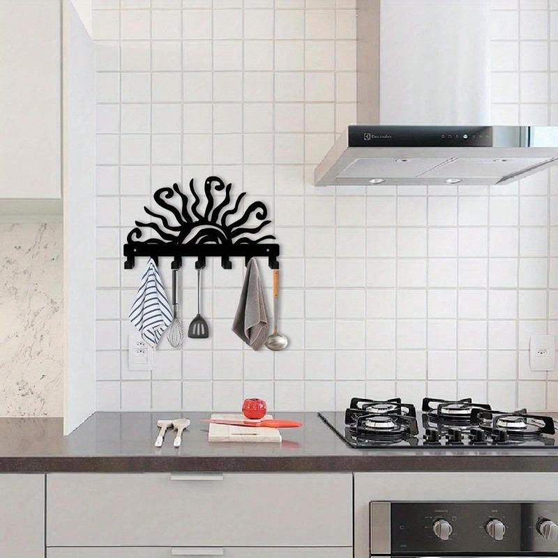 Wacky Sun Metal Key Hooks Long Arm Design Space Saver Modern Wall Decor