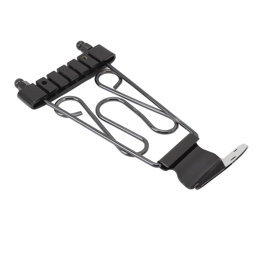 6 String Trapeze Tailpiece with Screws Height Adjustment Open Frame Bridge Tailpiece for Archtop Jazz Guitar Bass