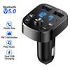 Car Charger Bluetooth 5.0 FM Transmitter Dual USB Fast Charger Handsfree Aux Audio MP3 Player Car Kit