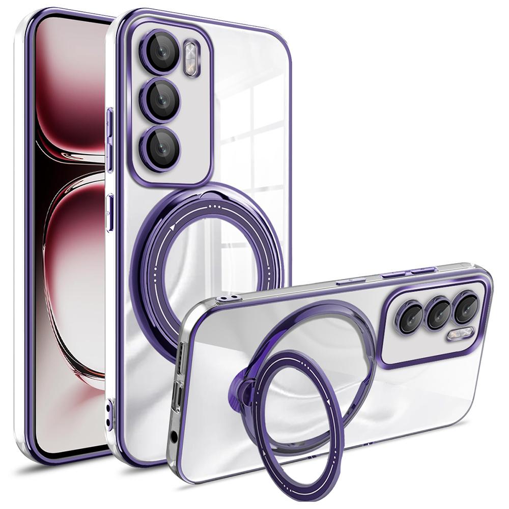 For Oppo Reno12 Pro 5G (Global) Case Kickstand PC+TPU Magnetic Phone Cover