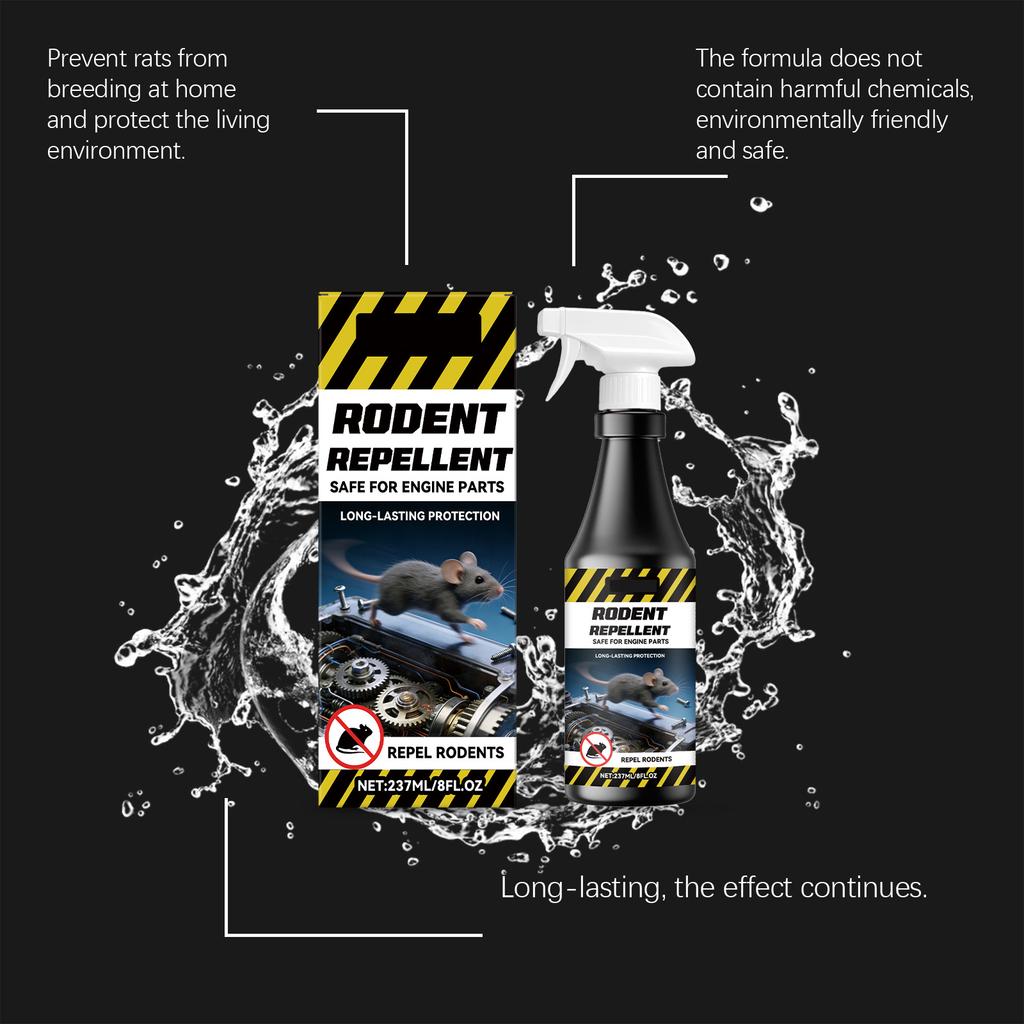 Engine Rodent Spray, Suitable for Both Car and Home Use, Safe, Non,corrosive, and Non,irritating. 237ml