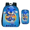 Straight Hair Animation Digital Printing Children'S Two-Piece Set Backpack Pencil Bag Primary And Secondary School Schoolbag