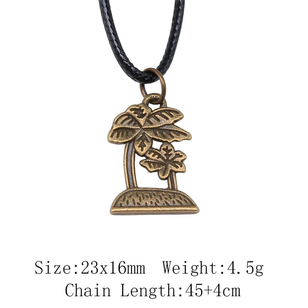 Valentine's Day Necklaces For Couples Leaf Flower Necklace Leather Chain 45cm Cheap Things Neck Pendants